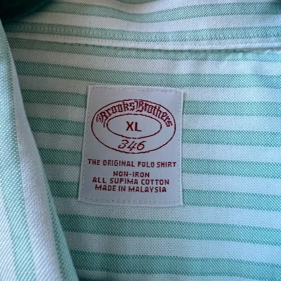 Brooks Brothers Green Striped Shirt - Picture 3 of 3